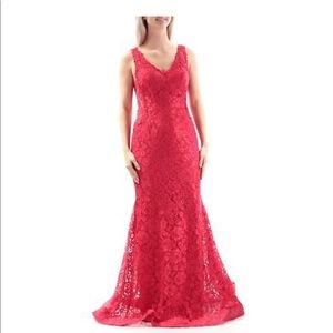 red lace mermaid dress